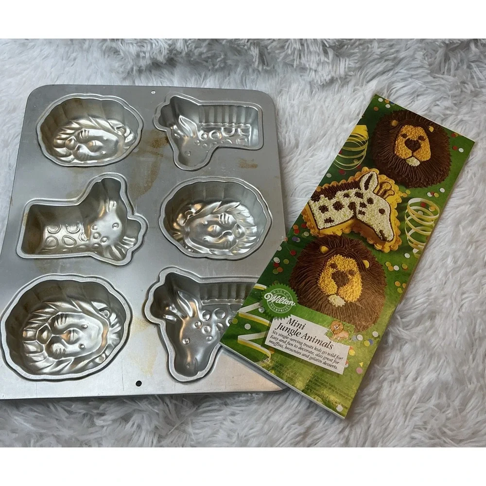Mini‎ Jungle Animals Vintage Wilton Enterprise 1995 Cake/mold Pan